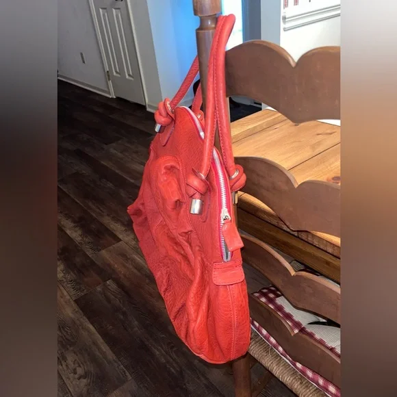 NWOT Sundance "Raleigh" Red Leather Satchel/Shoulder Bag - Picture 3 of 11